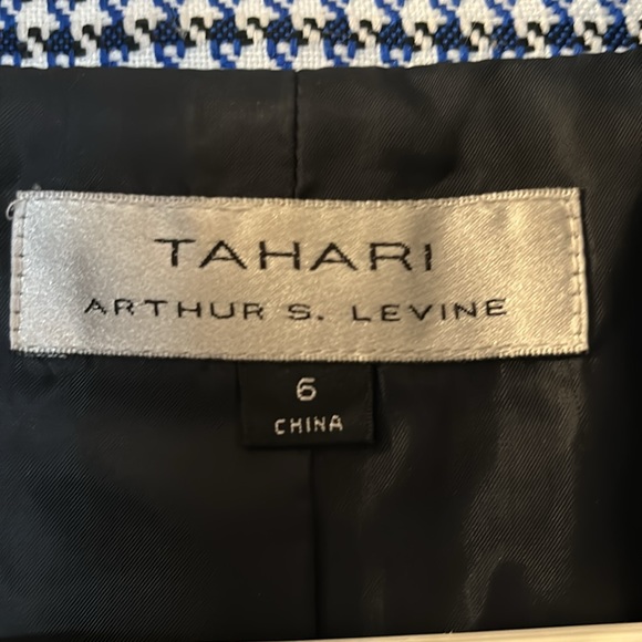 Tahari houndstooth cuffed sleeve blazer size 6 - Picture 4 of 7
